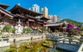 Chi Lin Nunnery, a large Buddhist temple complex in Hong Kong, China Royalty Free Stock Photo