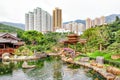 Chi Lin Nunnery and Nan Lian Garden with Housing Estate of Hong Kong, Hong Kong