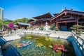 Chi Lin Nunnery Temple is famous and beautiful place in Kowloon, Hong Kong