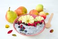 Chia apple pudding Royalty Free Stock Photo