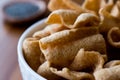 Chia Chips or Crackers in a bowl. Royalty Free Stock Photo