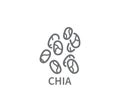 Chia Line Icon Royalty Free Stock Photo