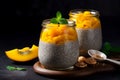 Chia seed parfait pudding. Generate Ai