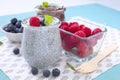 Chia seed pudding with berriesÃÂ  Royalty Free Stock Photo