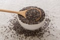 Chia seeds in bowl Royalty Free Stock Photo