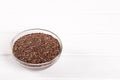 Chia seeds. Chia word made from chia seeds. Selective focus Royalty Free Stock Photo