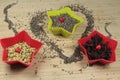 Chia seeds,hemp seeds and goji berries