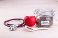 Chia seeds high in anti-oxidant superfood good for heart health Royalty Free Stock Photo