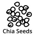 Chia seeds icon, outline style