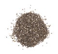 Chia seeds isolated on a white background, top view Royalty Free Stock Photo