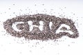 Chia seeds on withe Royalty Free Stock Photo