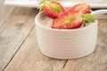 Chia strawberry pudding Royalty Free Stock Photo