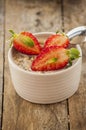 Chia strawberry pudding Royalty Free Stock Photo