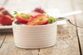 Chia strawberry pudding Royalty Free Stock Photo