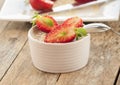Chia strawberry pudding Royalty Free Stock Photo
