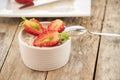 Chia strawberry pudding Royalty Free Stock Photo