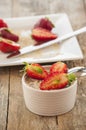 Chia strawberry pudding Royalty Free Stock Photo