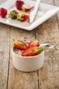 Chia strawberry pudding Royalty Free Stock Photo