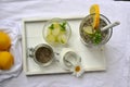 Chia water and lemon are an excellent source of omega-3 fatty acids, rich in antioxidants, and they provide fiber, iron, and calci Royalty Free Stock Photo
