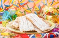 Chiacchiere or Cenci, typical Italian dessert for carnival