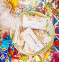 Chiacchiere or Cenci, typical Italian dessert for carnival