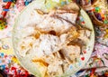 Chiacchiere or Cenci, typical Italian dessert for carnival