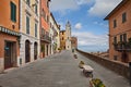 Chianciano Terme, Siena, Tuscany, Italy: panoramic street in the old town Royalty Free Stock Photo