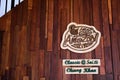 Chiang khan loei Thailand, 22/12/2019: Cafe Amazon logo sign. Thai frachise coffee in Thailand