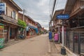 Chiang khan walking street in the moring.Chiang Khan is an old town and a very popular destination for Thai tourists Royalty Free Stock Photo