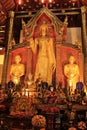 Chiang Mai buddist temples - interior Royalty Free Stock Photo