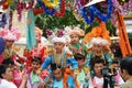 CHIANG MAI â MARCH 24, 2023 Poy Sang Long festival parade. A Ceremony of boys to become novice monk at Wat Ku Tao.