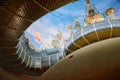 Chiang Mai Province, Thailand - February 18, 2019: Golden Dragon and Buddhist Relics inside Crystal Pagoda Chedi Kaew,