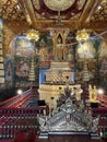 Interior of Inthakin or city pillar shrine Chiang Mai, Thailand