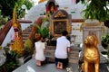 Chiang Mai, TH: People Praying at Thai Temple