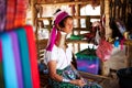 Chiang Mai, Thailand - APRIL 22, 2015: The village of long-necked women. Hilltribe Villages. Royalty Free Stock Photo