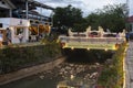 Chiang Mai, Thailand - August 28, 2023: Khlong Mae Kha canal village is a waterside night market in Chiang Mai, Thailand