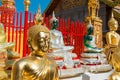 Buddha Statue at Wat Phrathat Doi Suthep in Chiang Mai, Thailand. The Temple was originally built in AD 1383 Royalty Free Stock Photo