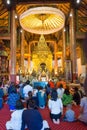 Pilgrim at Wat Phra That Si Chom Thong Worawihan in Chom Thong District, Chiang Mai, Thailand