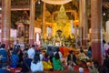 Pilgrim at Wat Phra That Si Chom Thong Worawihan in Chom Thong District, Chiang Mai, Thailand