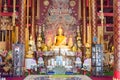 Budda Statues at Wat Chiang Man. a famous Temple in Chiang Mai, Thailand.