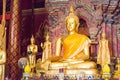Budda Statues at Wat Chiang Man. a famous Temple in Chiang Mai, Thailand.