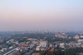 Chiang Mai, Thailand February 15, 2023 : Chiang Mai City Thailand air pollution remains at hazardous levels PM 2.5 pollutants
