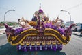 Chiang Mai, Thailand - February 04, 2023: Flower floats and parades The 46th Annual Flower Festival 2023 in Chiang Mai, Thailand