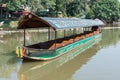 CHIANG MAI, THAILAND - FEBRUARY 18: river boat cruise for rent waiting for tourists to experience the atmosphere of the Ping River