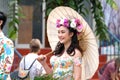 the annual flower festival parade in Chiang Mai, Thailand