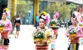 annual flower festival parade in Chiang Mai Thailand