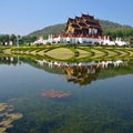 Chiang Mai, Thailand, Ho Kham Luang at Royal Flora Expo, traditional thai architecture Royalty Free Stock Photo