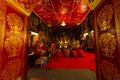 Buddhist monks pray in Wat Phrathat Doi Suthep Temple Royalty Free Stock Photo