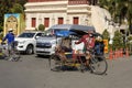 Chiang Mai, Thailand, January 16 2023: Thailand rickshaw three, Tuktuk, Taxi of Chiang Mai Thailand, Tricycle