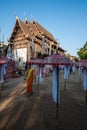 Panorama of Wat Phan Tao teak viharn